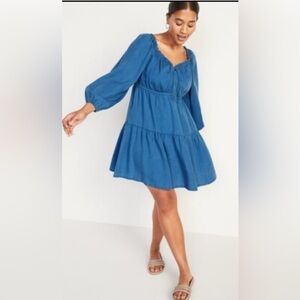 Old Navy Tiered Chambray Dress